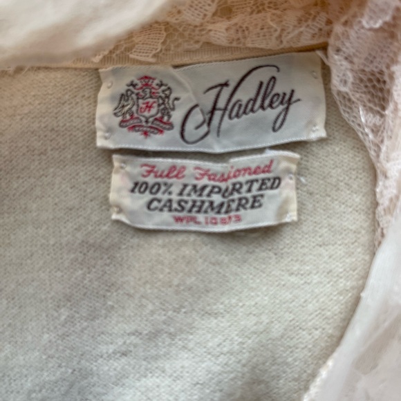 Vintage Hadley Cashmere Sweater with detachable Mink Collar Size small - Picture 10 of 16